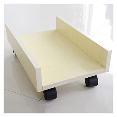 Imagem de pcagfaajmh Suporte de CPU Suporte de torre de PC, suporte de CPU de mesa para a maioria das capas de PC ou PC sob a mesa, carrinho com 4 rodízios, suporte de torre de PC de cinco cores (cor: Dourado