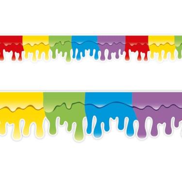 Imagem de FYSUIMU Quadro de avisos de volta às aulas com pintura colorida para pequenos artistas para decoração de parede em casa, escritório, sala de aula, quadro-negro