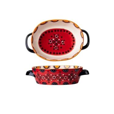 Imagem de VHDY85KA Conjuntos de utensílios de cozinha de caçarola com alças, caçarola para máquina de lavar louça para forno de cerâmica, 800 ml para cozinhar