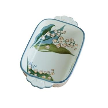 Imagem de VHDY85KA Caçarola Multifuncional Cerâmica Dupla Orelha Assadeira Utensílios Domésticos Pratos Fornos Assar Arroz Micro-ondas Disponível para Cozinhar