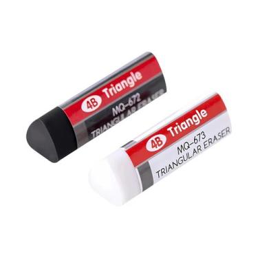 Imagem de Borrachas Triangulares Macias E Limpas 2 Peças Pretas E Brancas Para E