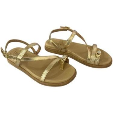 Imagem de Sandália Papete Fem Beira Rio Dourado 8513.122-Feminino