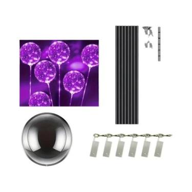 Imagem de Balões LED Transparentes Luminosos, Pacote Com 6, Para Casamentos, Ani