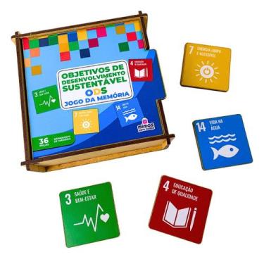 Imagem de Jogo da Memória Objetivos de Desenvolvimento Sustentável ODS ONU Brinq
