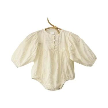 Imagem de Macacão Floral De Algodão Para Bebê Menina Com Renda, Roupas De Verão 