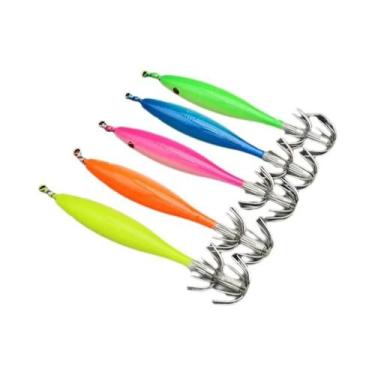 Imagem de Anzóis De Pesca Luminosos Para Lula, 5 Peças, Iscas Artificiais Para P