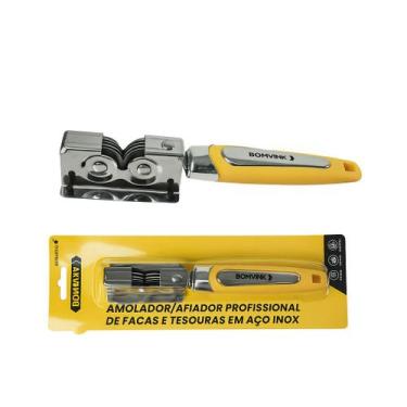Imagem de Afiador Amolador Profissional de Facas e Tesoura Aço Inox - Bomvink