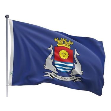 Imagem de Bandeira do Município de Guarujá Dupla Face Estampada Tamanho 90x128cm