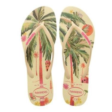 Imagem de Chinelo Feminino Havaianas Slim Summer Bliss Amarelo - 4149-Feminino