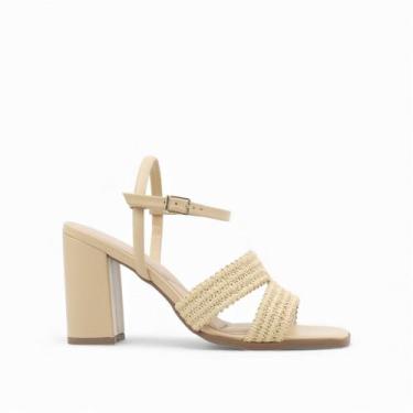 Imagem de Sandália Salto Bloco Tresse - Caminare, Tequila, 36