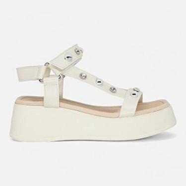 Imagem de Sandalia Beira Rio Conforto Feminina Papete Anabela Pedraria-Feminino