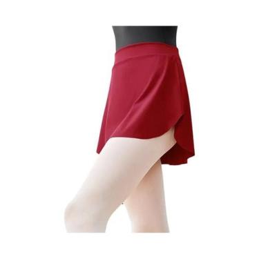 Imagem de Saia De Balé Preta Para Mulheres Com Fenda Lateral, Vestuário De Dança