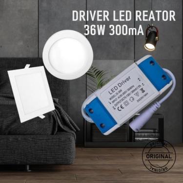 Imagem de 3 Reator Led Driver 36w/75-130v Plafon Embutir Sobrepor 300ma - DEL