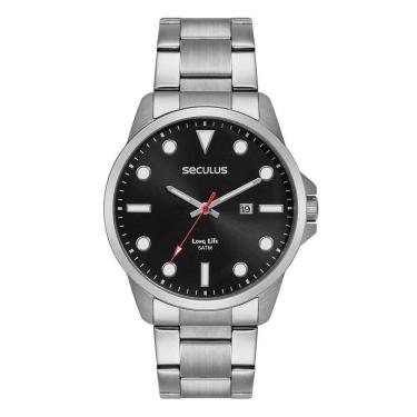 Imagem de Relógio Seculus Masculino Ref: 44217G0Svna1 Casual Prateado
