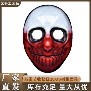 Imagem de Máscara facial completa Heist Clown Resin Payday Style Cosplay - Taiyu