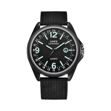 Imagem de Relógio Esportivo Masculino Com Pulseira De Nylon Preta, Moda Casual P