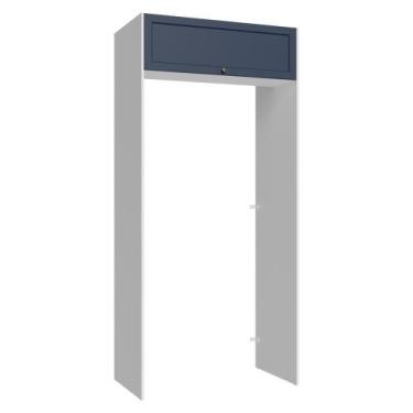Imagem de Porta-geladeira 103 Cm 1 Porta Basculante Branco/azul Vik Madesa Branc