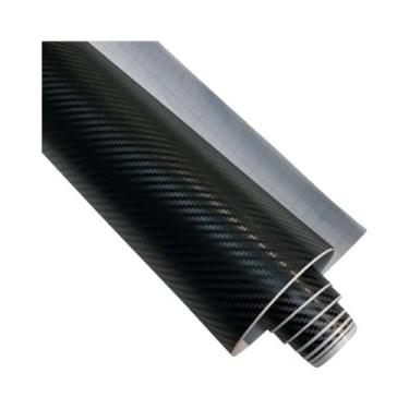 Imagem de Vinil Adesivo De Fibra De Carbono Preto 2D/3D À Prova d'Água Para Tuni