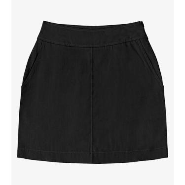 Imagem de Saia Curta Feminina Com Bolsos Endless Preto, G, Preto