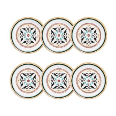 Imagem de Conjunto 6 Pratos de Sobremesa 20cm Oxford Floreal Luiza