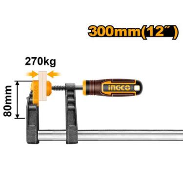 Imagem de Grampo Sargento Profissional 80x300mm INGCO