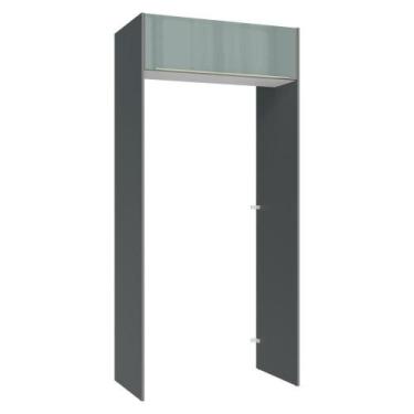 Imagem de Porta-geladeira 103 Cm 1 Porta Basculante Cinza/branco/cinza Lux Mades