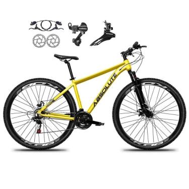 Imagem de Bicicleta Aro 29 Absolute Nero 5 Alumínio 21v Câmbios Shimano Freio A Disco Hidráulico Amarelo 21