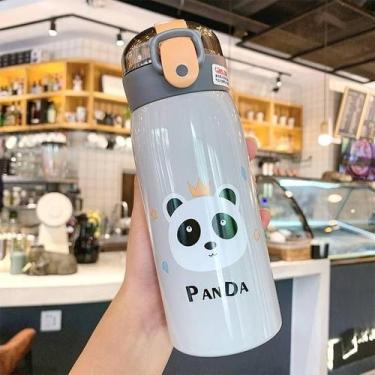 Imagem de Garrafa Térmica Infantil Com Canudo Aço Inox Água,suco Vácuo - Nehc, C