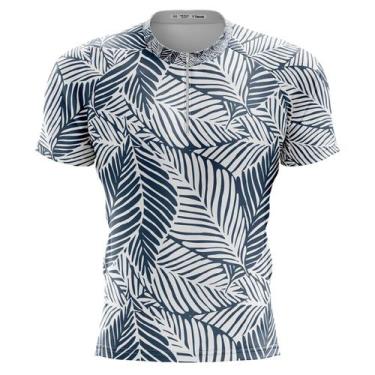 Imagem de Camisa Folhas Abstratas Ciclismo Curta Dry Fit Bike Unissex - - Decole