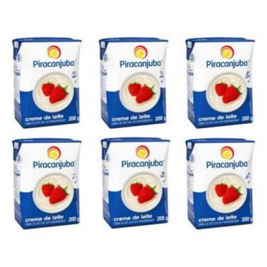 Imagem de Creme De Leite Leve Piracanjuba 200g - Kit Com 6 Unidades