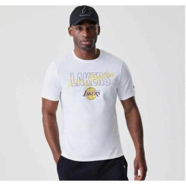Imagem de Camiseta New Era Regular Los Angeles Lakers NBA Branco Branco M-Masculino