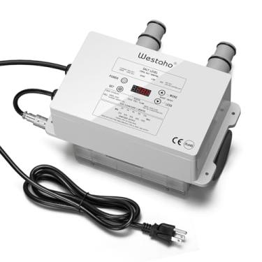 Imagem de WESTAHO Gerador De Cloro Salino, Sistema Cloração Piscinas Water Com Células Titânio Fabricadas Nos Eua, Para Acima Do Solo Até 15.000 Galões, Intex Compatíveis, À Prova D'Água Ip66