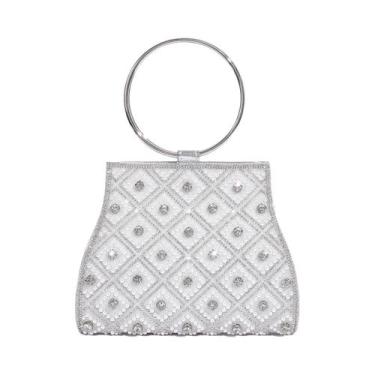 Imagem de Bolsa De Mão Feminina Com Strass E Diamantes Para Noite, Festa De Casa