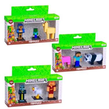 Imagem de Bonecos Sortidos Minecraft Pack 3 Unitário Série 2 Multikids - BR2554