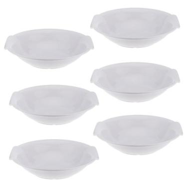 Imagem de Kit Seis Saladeira Redonda de Melamina c/ alça ø 30 x 6,8 cm WECK