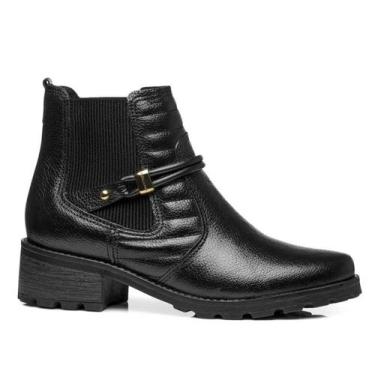 Imagem de Bota Pegada 281402 Couro Feminino Original - PRETO - 37, Preto, 37