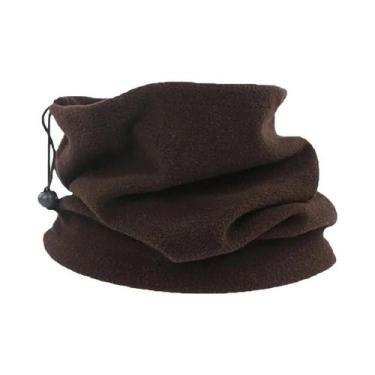 Imagem de Cachecol Ajustável Unissex Em Fleece Polar Para Inverno, Protetor De O