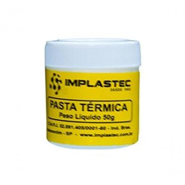 Imagem de Pasta Térmica Silicone 50g Implastec para Dissipação de Calor com Estabilidade Térmica Contínua Até 250 graus C