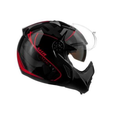 Imagem de Capacete Peels Mirage Edge, Preto com Vermelho, 58