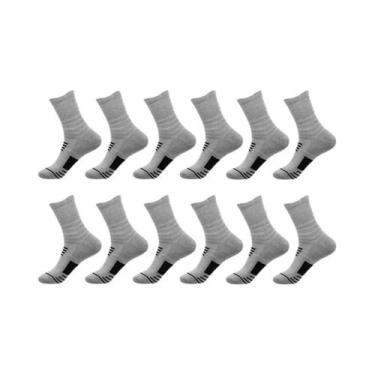 Imagem de Meias Atléticas Masculinas Com Amortecimento Em Malha Respirável, 3 Pa