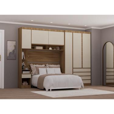 Imagem de Guarda Roupa Casal Modulado 6 Portas E 6 Gavetas Veneza Avelã Pf-arenas Pf