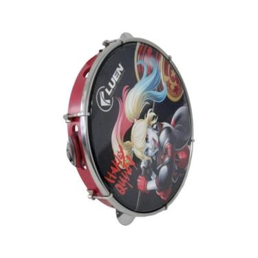 Imagem de Pandeiro 10" Juvenil Arlequina Vermelho Luen