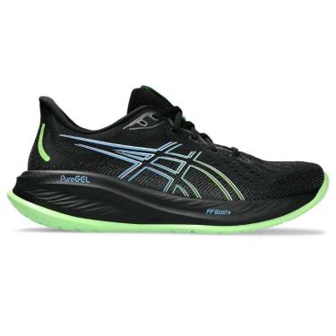 Imagem de TENIS ASICS GEL CUMULUS 26 MASCULINO PRETO E VERDE 38-Masculino