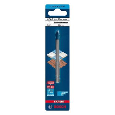 Imagem de Broca Porcelanato Bosch Expert HEX-9 Hardceramic 7mm