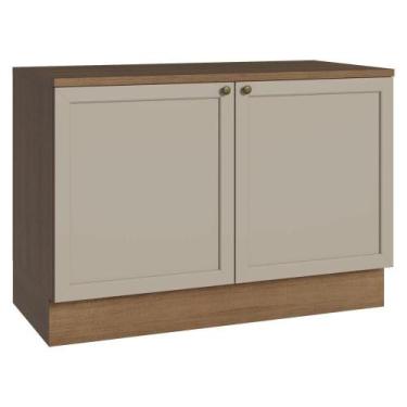 Imagem de Balcão Gabinete De Pia 120 Cm (com Tampo) Rustic-crema Vik Madesa Rust