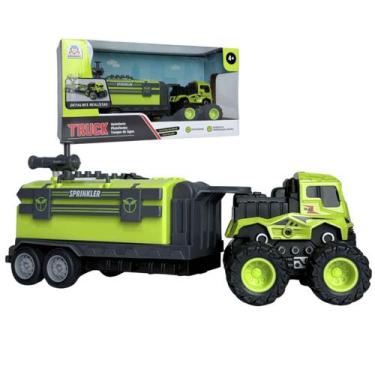 Imagem de Caminhão De Brinquedo Metal Braskit DieCast Tanque De Água Solta Água 