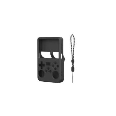 Imagem de Capa Protetora Silicone Líquido para Jogos R36S - Proteção Cor:Preto -