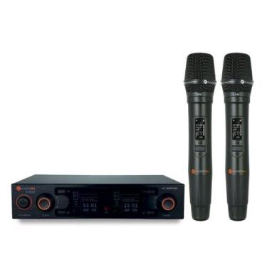 Imagem de Microfone Sem fio De mão Duplo Kadosh K502m UHF Preto