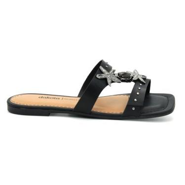 Imagem de Tamanco Dakota Original Rasteirinha Macia Moda Feminino 615, 35, Preto