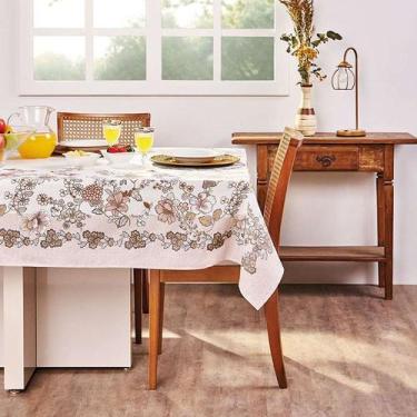 Imagem de Toalha de Mesa Lepper Retangular Tati 1,55m x 2,50m Bege